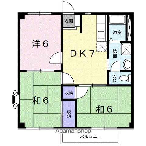 和歌山市狐島のアパートの間取り