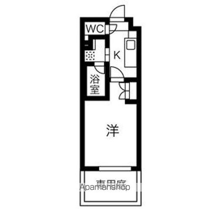 タウンライフ藤ヶ丘西[1K/24.8m2]の間取図