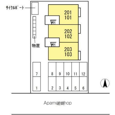 クレールコート[2LDK/54.62m2]の配置図
