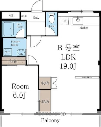 フリージア小田井[1LDK/54m2]の間取図