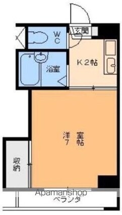 エクレール味酒[1K/19.62m2]の間取図