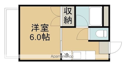 セリタコーポ[1K/20.83m2]の間取図