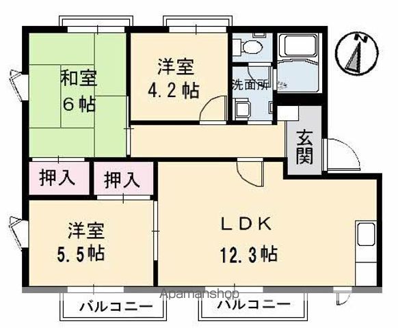 フレグランス阿賀南 C棟の間取り写真