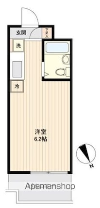 ユーコート上馬[1R/16.47m2]の間取図