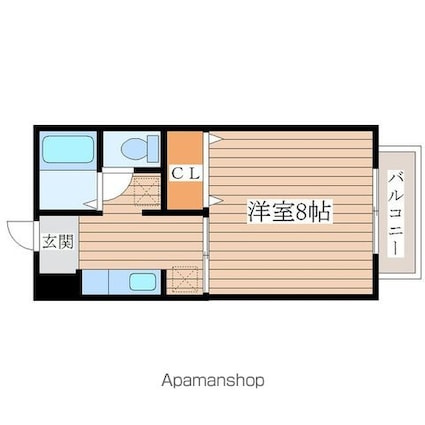 宮城県仙台市泉区上谷刈１丁目[1K/26.2m2]の間取図