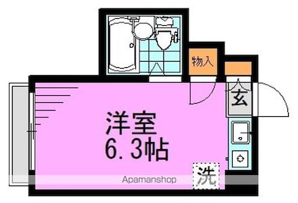 東京都杉並区梅里２丁目[1R/14.68m2]の間取図
