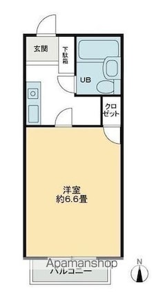 ＭＫドリーム[1K/21.12m2]の間取図