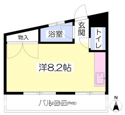 来島第１ビル[1R/22.96m2]の間取図