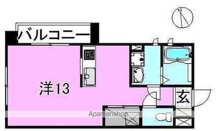 サクラガーデン[1R/29.7m2]の間取図