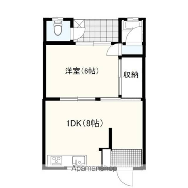 和歌山県和歌山市有本[1DK/36m2]の間取図