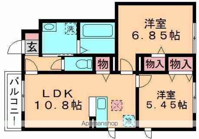 サザンハート吉岡 A棟の間取り写真