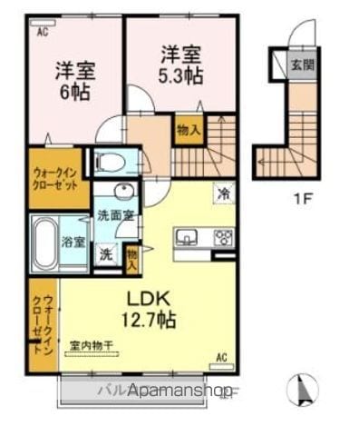 アルファ B棟の間取り写真