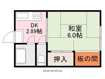 カーサＭ[1K/23.73m2]の間取図