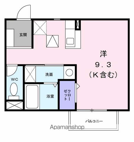 サンライズ初美 104 ｜ 千葉県松戸市金ケ作408-619（賃貸アパート1R・1階・27.59㎡） その2