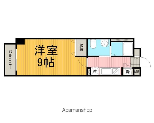 コンフォリア墨田立花[1K/26.39m2]の間取図