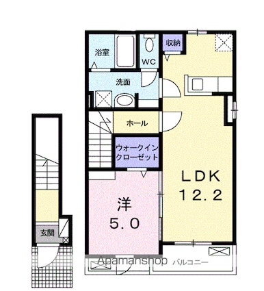 サニーヒル　Ⅱ[1LDK/46.54m2]の間取図