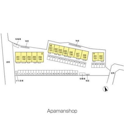 ルイティア　Ⅲ[1LDK/41.91m2]の配置図