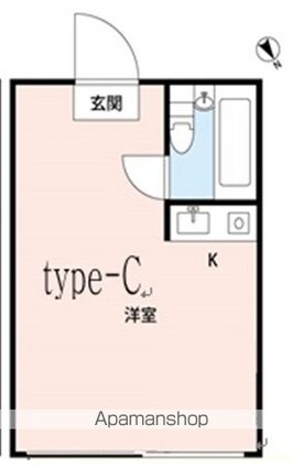プラザドゥクリムゾン[1R/14m2]の間取図
