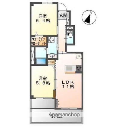 フロンティア　エステート[2LDK/53.92m2]の間取図