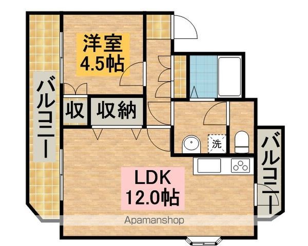 【府中市白糸台のマンションの間取り】