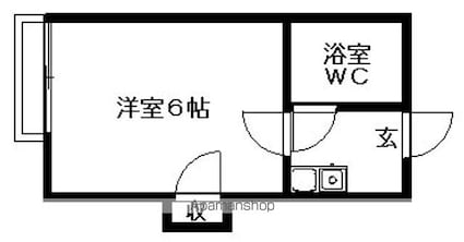 メゾンフレール[1K/13.16m2]の間取図