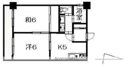 玉名ハイツ（管理）[2K/39.75m2]の間取図