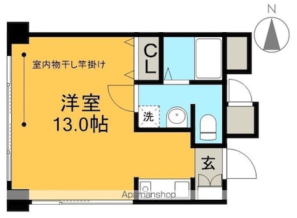 クレール本町[1R/30.55m2]の間取図
