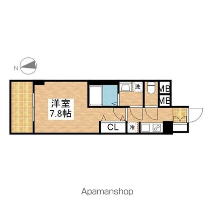 ＳーＲＥＳＩＤＥＮＣＥ東別院[1K/25.05m2]の間取図