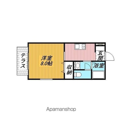 ソナチネの森[1K/27.08m2]の間取図