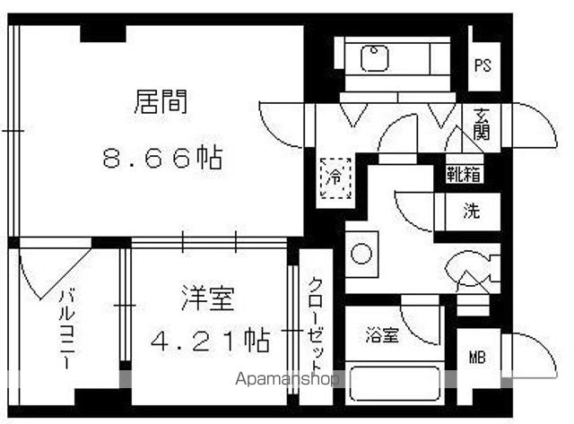 福岡市中央区大濠公園のマンションの間取り