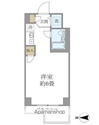 ウインベル錦糸町第３[1R/18.38m2]の間取図