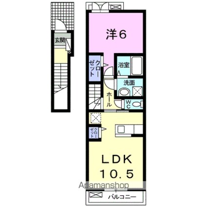 Ｐｉｎｅ　Ｂｒｅｅｚｅ壱番館[1LDK/45.07m2]の間取図