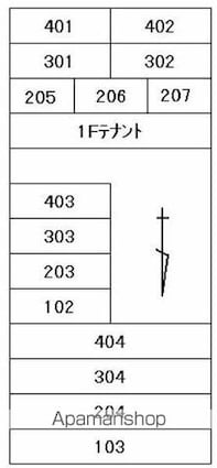 玉名ハイツ（管理）[1DK/30.37m2]の配置図