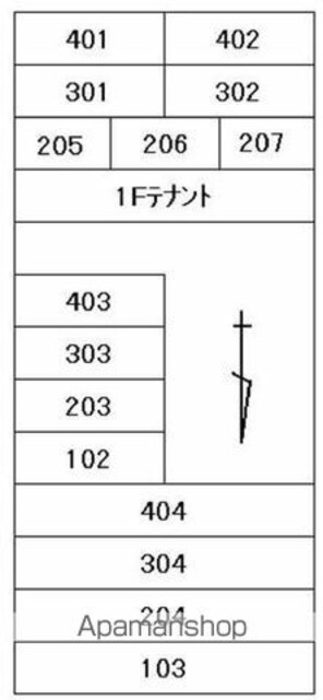 玉名ハイツ（管理）[1K/26.53m2]の配置図