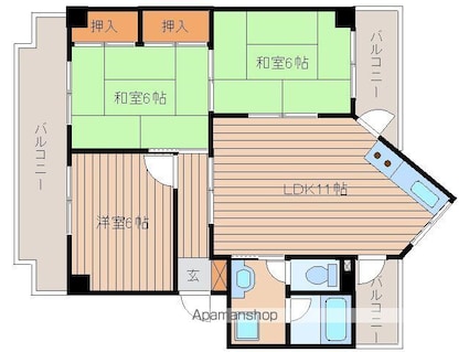 スワビル[3LDK/60.75m2]の間取図