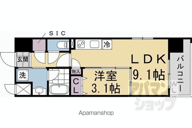 リシュドール梅小路の間取り写真