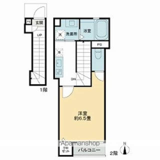 東京都世田谷区松原３丁目[1R/28.38m2]の間取図