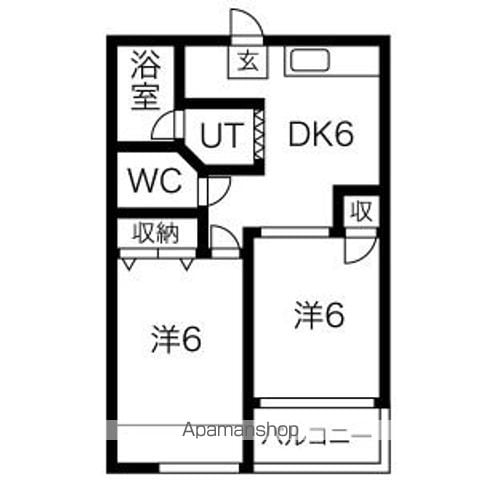 【アレーズ岐阜北Ｂ棟の間取り】