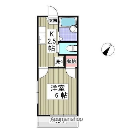 レピュート高岡Ｃ[1K/19.65m2]の間取図