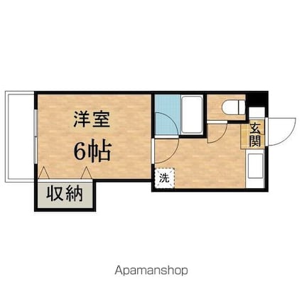 ブリックアーバー[1K/20m2]の間取図