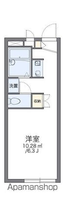 レオパレスファンタジスタ[1K/19.87m2]の間取図