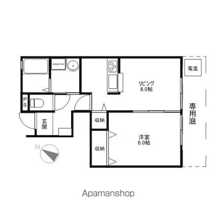 グリーングラス[1LDK/40.66m2]の間取図