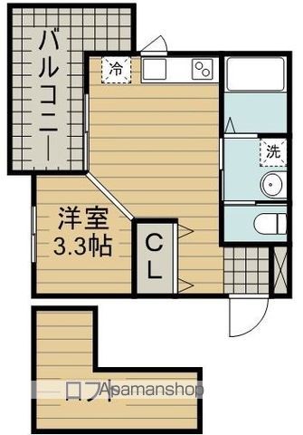 【調布市国領町のアパートの間取り】