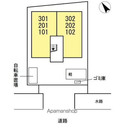 カルティエⅢ[1LDK/40.04m2]の配置図