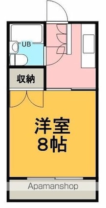 丸山コーポ[1K/23.68m2]の間取図