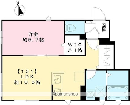 東京都杉並区荻窪１丁目[1LDK/39.23m2]の間取図