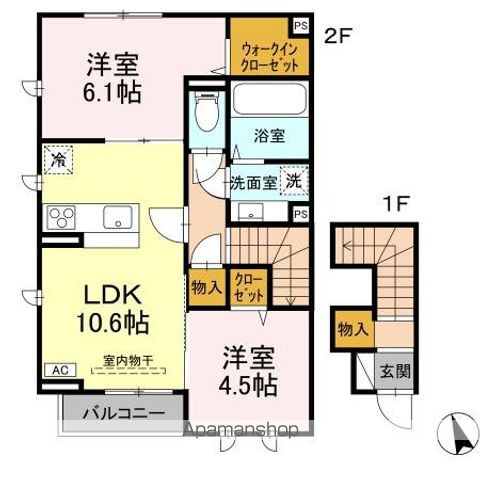 【東村山市久米川町のアパートの間取り】