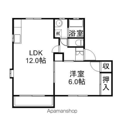 アマリコーポ４[1LDK/43.75m2]の間取図