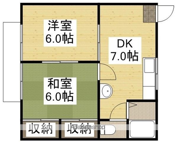 グリーンハイツ西阿知Aの間取り写真