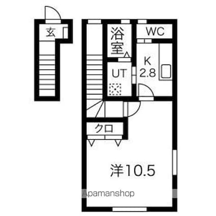 ｆｉｌｏ（フィーロ）Ａ[1K/39.49m2]の間取図